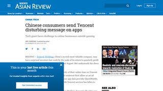 
                            8. Chinese consumers send Tencent disturbing message on apps ...