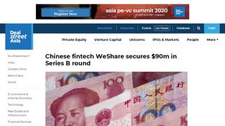 
                            12. Chinese fintech WeShare secures $90m in Series B round