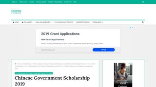 
                            9. Chinese Government Scholarship 2019 - ScholarshipFellow