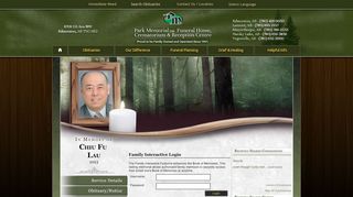 
                            8. Chiu Fu Lau Login - Edmonton, Alberta | Park Memorial Ltd.