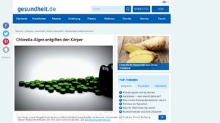 
                            12. Chlorella-Algen: Wirkung und Nebenwirkungen | gesundheit.de