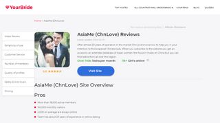 
                            7. ChnLove (AsiaMe) Review [Feb 2019 Update] | YourBride.com