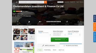 
                            8. Cholamandalam Investment & Finance Co Ltd, Pusa Road - Finance ...
