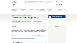 
                            13. Cholestasis of pregnancy - Symptoms and causes - Mayo Clinic