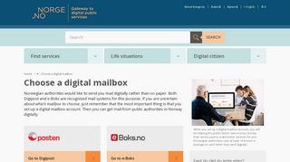 
                            3. Choose a digital mailbox | Norge.no