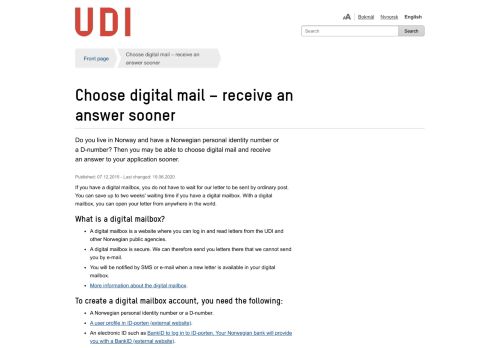 
                            7. Choose digital mail – receive an answer sooner - UDI