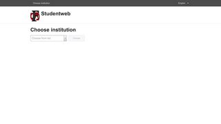 
                            2. Choose institution - Studentweb - fsweb.no