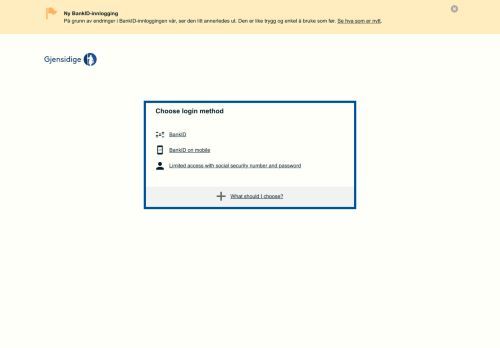 
                            4. Choose login method - Gjensidige Forsikring