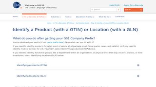 
                            12. Choose Product (GTIN) or Location (GLN) Identification – GS1 US