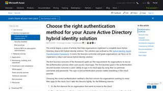 
                            2. Choose the right authentication method for your ... - Microsoft Docs