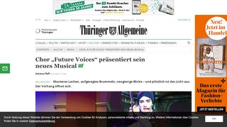 
                            7. Chor „Future Voices“ präsentiert sein neues Musical – Eichsfeld ...