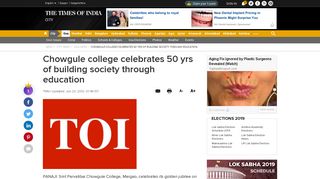 
                            9. Chowgule college celebrates 50 yrs of building society through ...