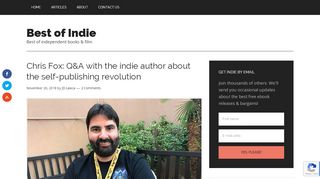 
                            10. Chris Fox: Q&A with the indie author about the self-publishing revolution