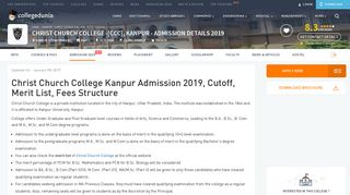 
                            3. Christ Church College Kanpur Admission 2019- Cut Off, Merit List ...