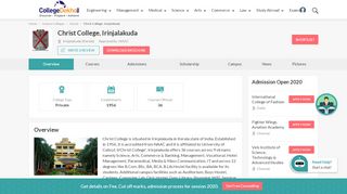 
                            9. Christ College, Irinjalakuda - 2019 Admission, Courses, Fees ...