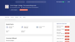 
                            5. Christ Nagar College, Thiruvananthapuram - courses, fee, cut off ...