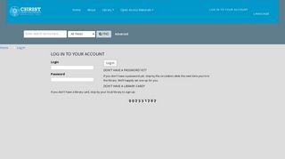 
                            8. Christ University Library catalog › Log in to your account