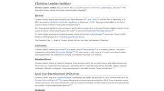 
                            11. Christian Leaders Institute - IPFS