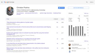 
                            9. Christian Poelma - Citações do Google Acadêmico - Google Scholar