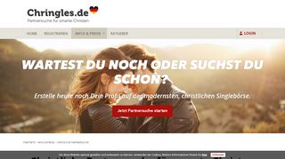 
                            2. Christliche Partnersuche für smarte Christen | Chringles.de