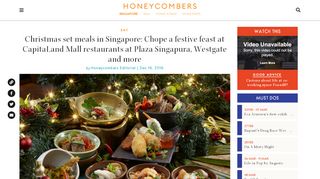 
                            12. Christmas set meals in Singapore: Chope a festive feast at ...
