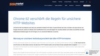 
                            13. Chrome 62 verschärft die Regeln für unsichere HTTP-Websites