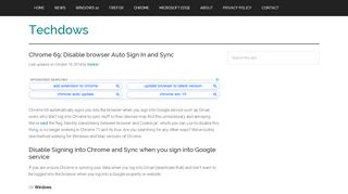 
                            7. Chrome 69: Disable browser Auto Sign In and Sync - ...
