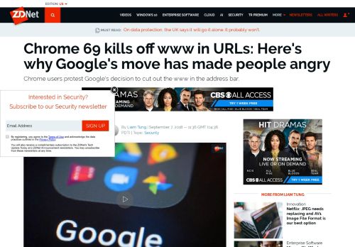 
                            11. Chrome 69 kills off www in URLs: Here's why Google's ...
