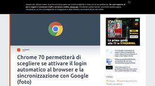 
                            9. Chrome 70 permetterà di scegliere se attivare il login automatico al ...