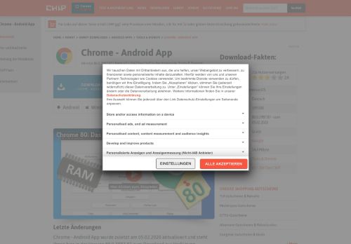 
                            3. Chrome - Android App - Download - CHIP