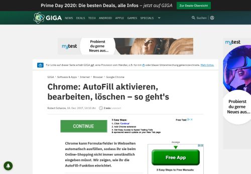 
                            5. Chrome: AutoFill aktivieren, bearbeiten, löschen – so geht's – GIGA