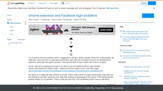 
                            9. chrome extension and Facebook login problems - Stack ...