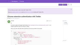 
                            10. Chrome extension authentication with Twitter - OAuth - Twitter ...