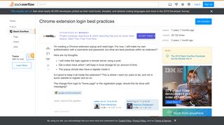 
                            10. Chrome extension login best practices - Stack Overflow