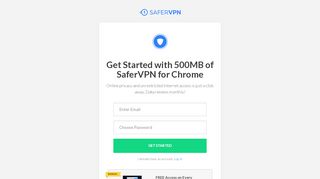 
                            2. Chrome Extension Signup | SaferVPN