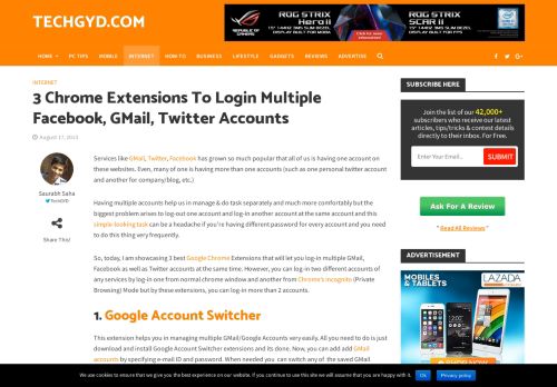 
                            7. Chrome Extension To Login Multiple Facebook Twitter GMail Accounts