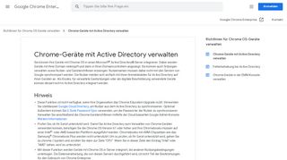 
                            1. Chrome-Geräte mit Active Directory verwalten - Google Support