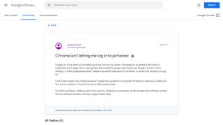
                            7. Chrome isn't letting me log in to pinterest - Google Product Forums