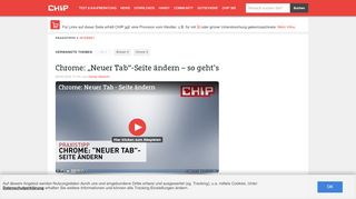 
                            6. Chrome: „Neuer Tab“-Seite ändern – so geht's - CHIP