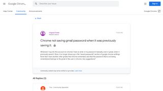 
                            5. Chrome not saving gmail password when it was previously saving it ...