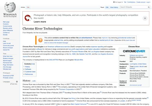 
                            4. Chrome River Technologies - Wikipedia