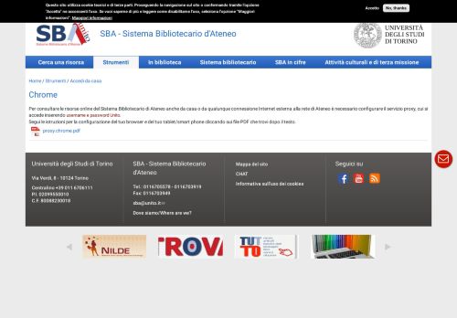 
                            8. Chrome | SBA - Sistema Bibliotecario d'Ateneo - Unito