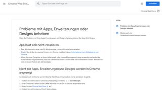 
                            7. Chrome Web Store-Hilfe - Google Support