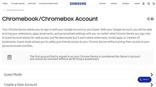 
                            8. Chromebook/Chromebox Account - Samsung