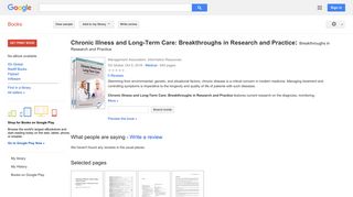 
                            7. Chronic Illness and Long-Term Care: Breakthroughs in Research and ...