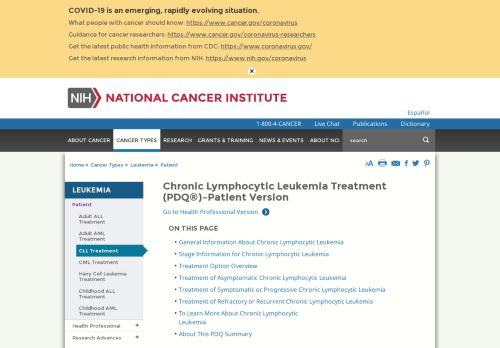 
                            10. Chronic Lymphocytic Leukemia Treatment (PDQ®) ...