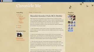 
                            9. Chronicle Me: Masalah Koneksi Pada BCA Mobile