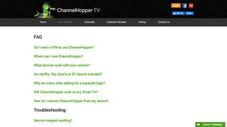 
                            4. CHTV FAQ | ChannelHopper TV