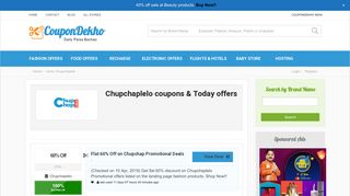 
                            7. Chupchaplelo coupons: 80% Off offers, New Promo codes Dec 2019