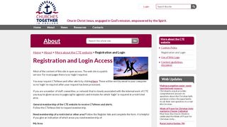 
                            6. Churches Together in England : Registration and Login